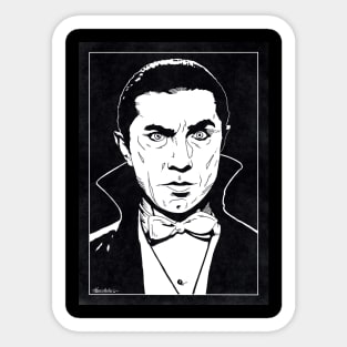 DRACULA (1931) (Black and White) Sticker